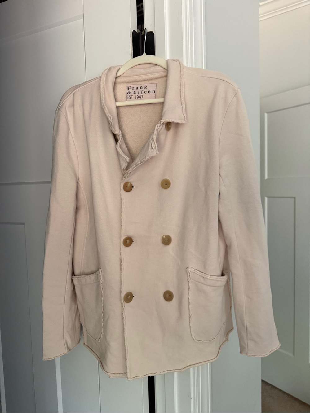 Frank & Eileen Belfast coat sweatshirt Peacoat cream